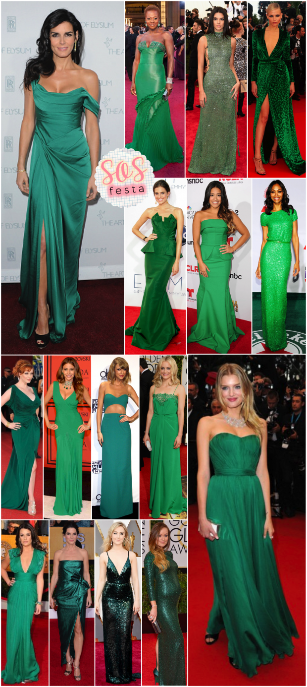 vestido cor verde