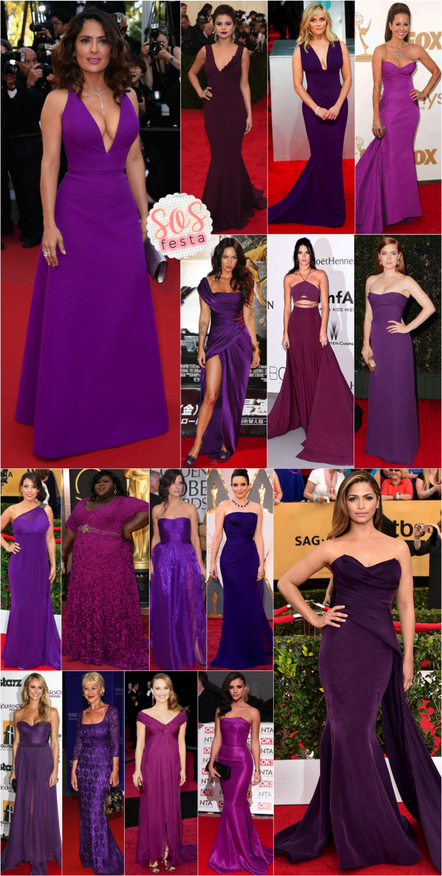 vestido de festa cor violeta